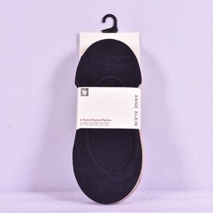 3/$20 ANNE KLEIN Black/Tan Liner w/Grip Socks